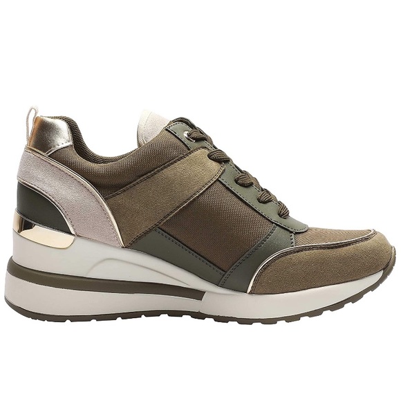 Shoes - Olive Wedge Sneakers Lightweight Walking Shoes